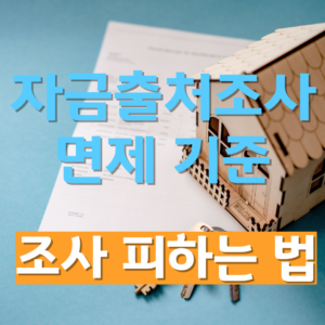 자금출처조사-면제-기준